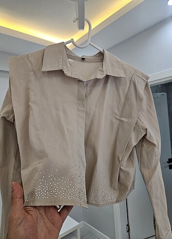 Kadın crop gömlek - Görsel 2