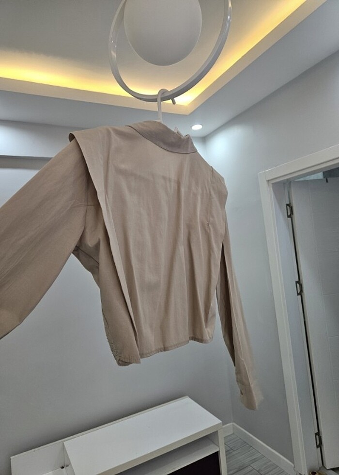 Kadın crop gömlek - Görsel 3