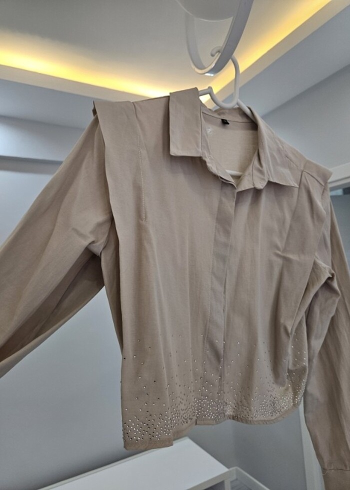 Kadın crop gömlek - Görsel 4