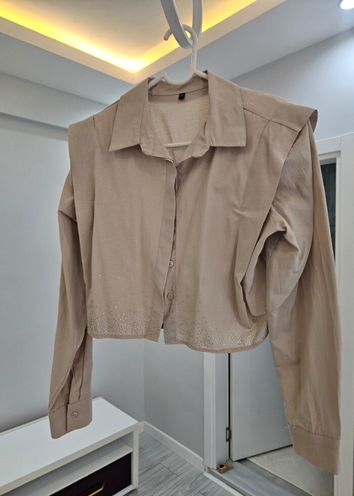 Kadın crop gömlek - Görsel 5