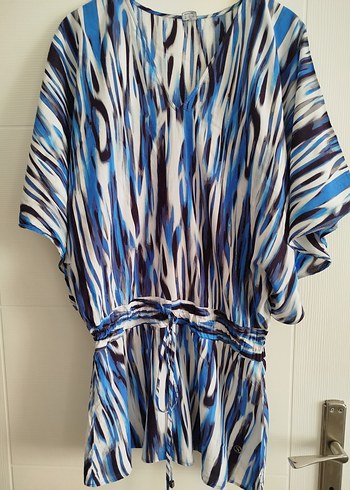 Mavi Batik Desenli pareo - Görsel 3