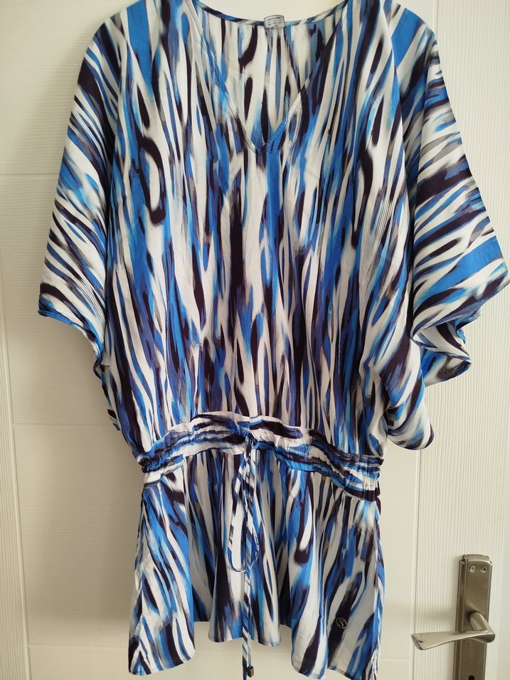 Mavi Batik Desenli pareo - Görsel 3