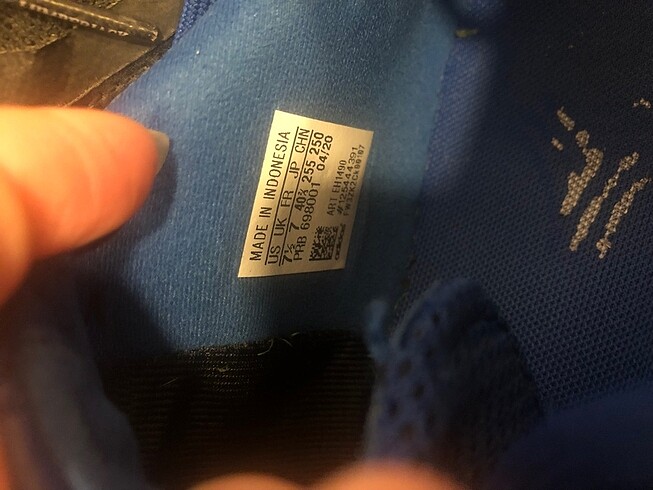 37 Beden mavi Renk Orjinal adidas