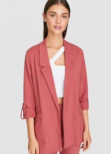 stradivarius blazer pantolon takım