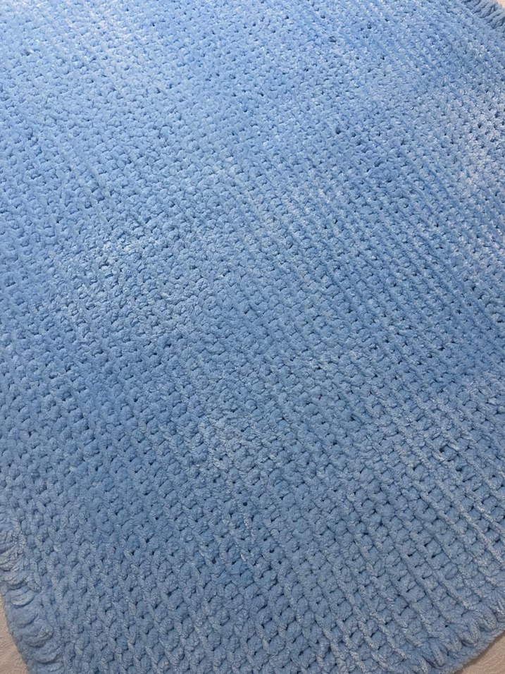 Mavi Örgü Çocuk Battaniyesi - Görsel 2