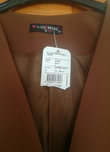 42 Beden camel Renk Blazer ceket