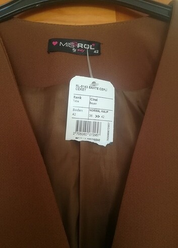 42 Beden camel Renk Blazer ceket 