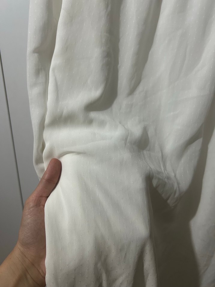 Beyaz Uzun Askılı Elbise - Görsel 4