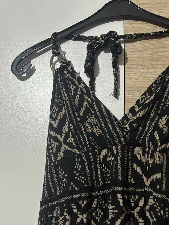 boyundan bağlamalı elbise - Görsel 5