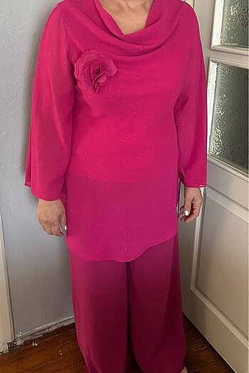 Pembe bluz pantolon