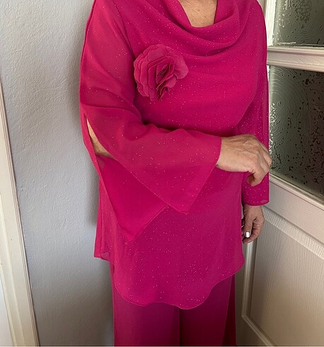 xl Beden pembe Renk Pembe bluz pantolon