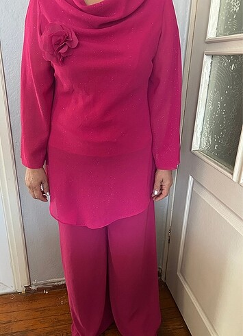 xl Beden Pembe bluz pantolon