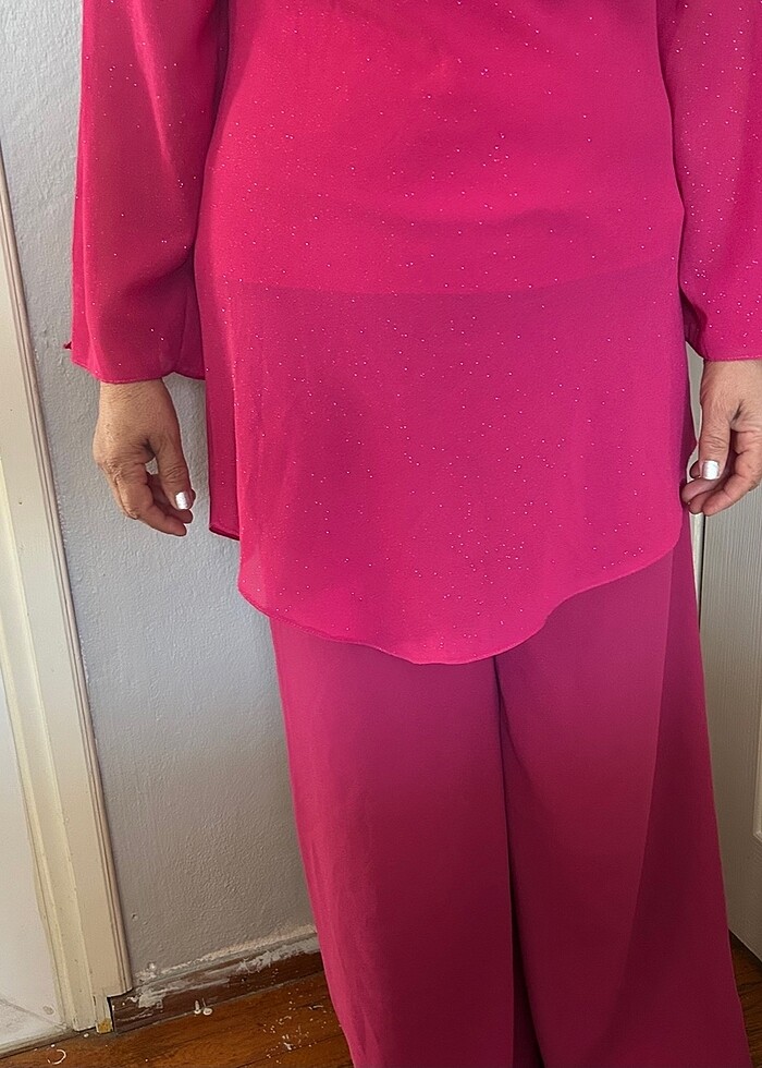 Pembe bluz pantolon - Görsel 5