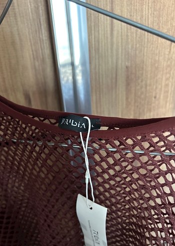 Bordo Örgü Uzun Kollu Bluz - Görsel 3