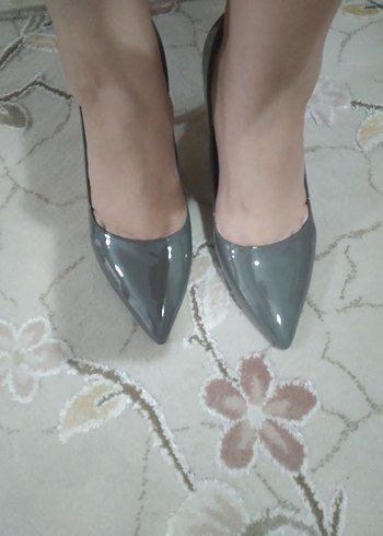 Diğer Gri Kadın Stiletto Topuklu Ayakkabı