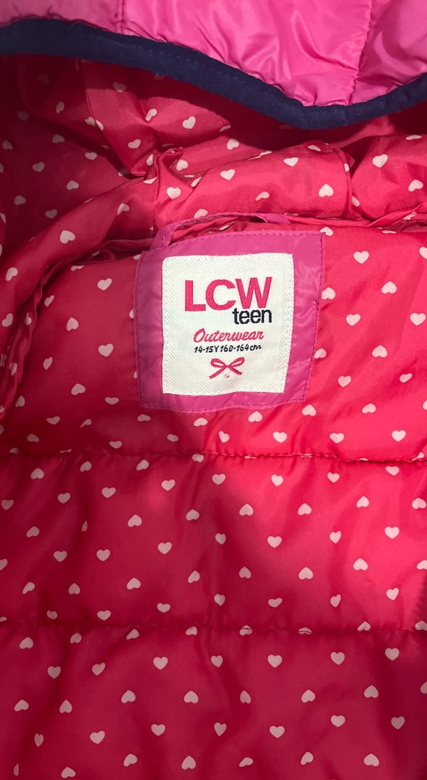 Kız Çocuk/Kadın Pembe Kapüşonlu Fermuarlı Yelek - Görsel 3