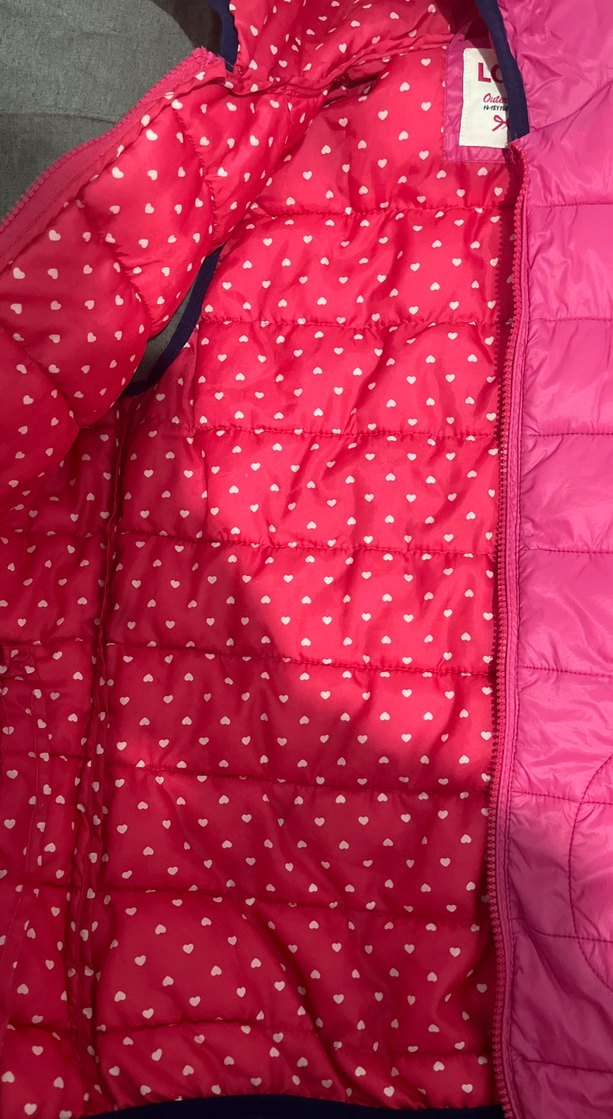 Kız Çocuk/Kadın Pembe Kapüşonlu Fermuarlı Yelek - Görsel 2