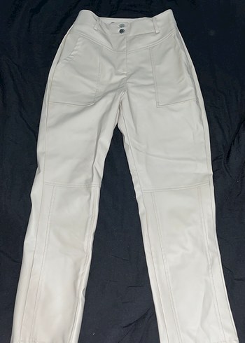 Krem Deri Kadın Pantolon - Görsel 3