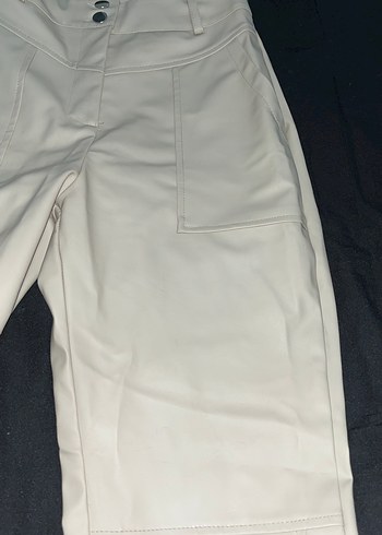 Krem Deri Kadın Pantolon - Görsel 2