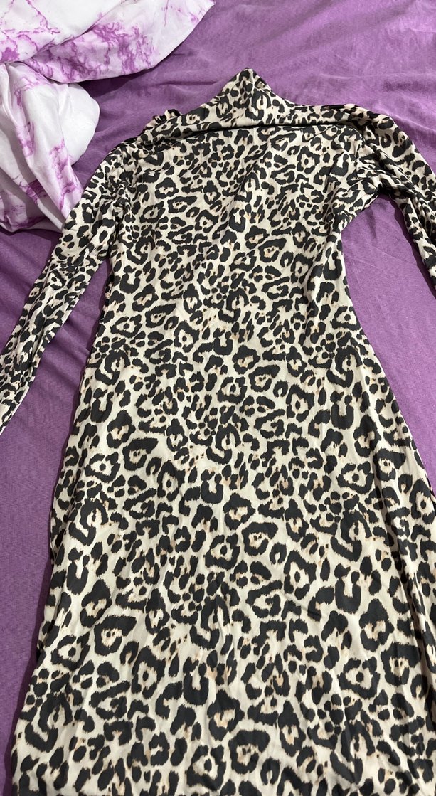 Leopar Desenli elbise - Görsel 2