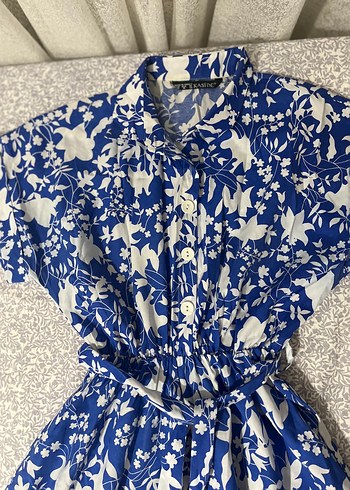 Mavi Baskılı Bohem midi - Görsel 6