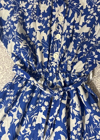 Mavi Baskılı Bohem midi - Görsel 7