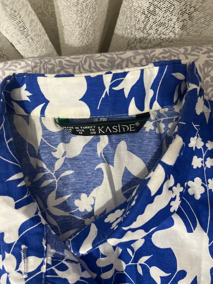 Mavi Baskılı Bohem midi - Görsel 5