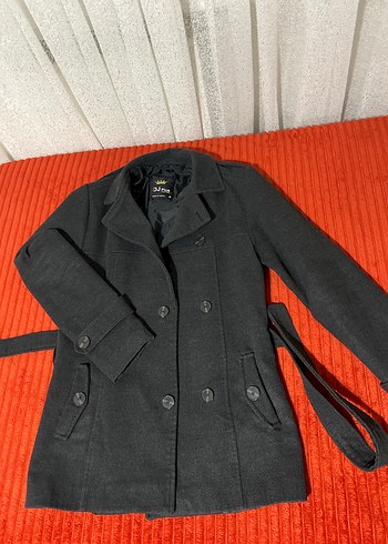 Düğmeli Gri Midi erkek Kaban - Görsel 2