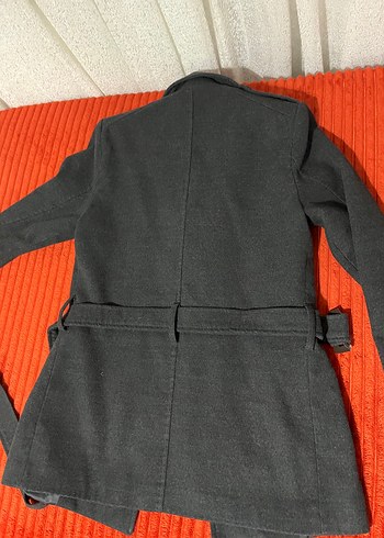 Düğmeli Gri Midi erkek Kaban - Görsel 14