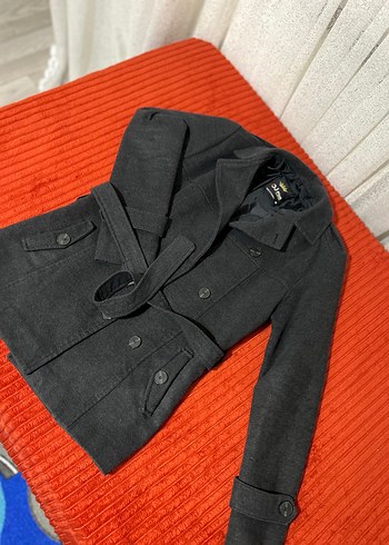 Düğmeli Gri Midi erkek Kaban - Görsel 10