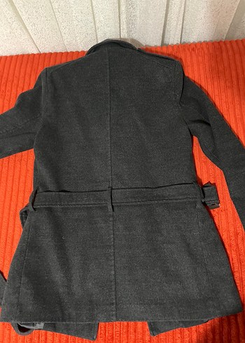 Düğmeli Gri Midi erkek Kaban - Görsel 9