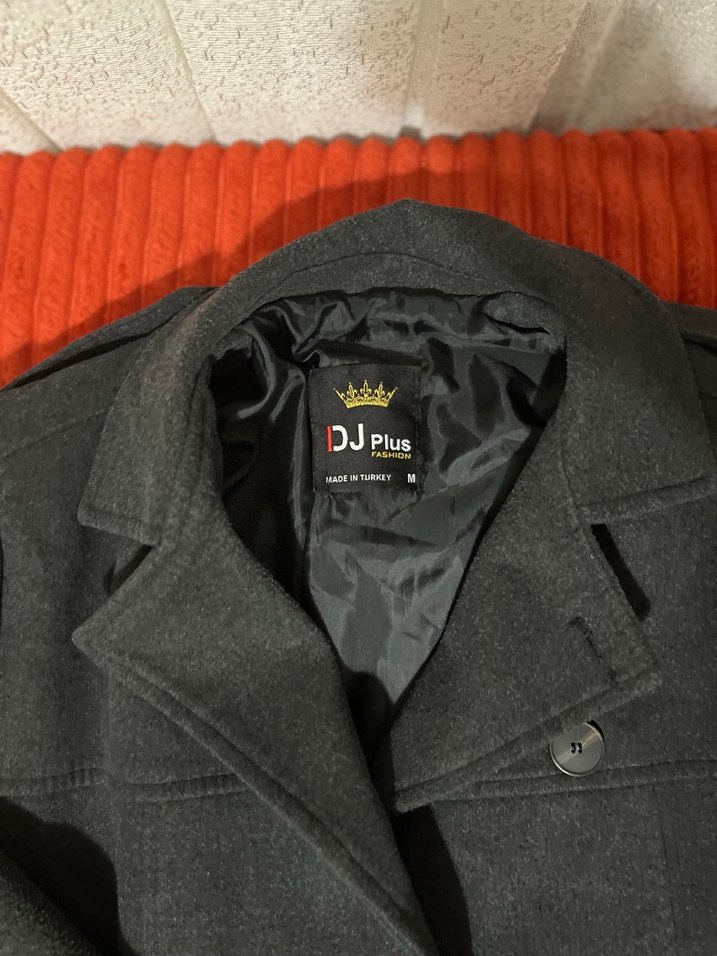 Düğmeli Gri Midi erkek Kaban - Görsel 3