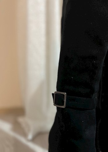 Siyah Süet Tokalı Kadın Diz Boyu Bot - Görsel 5