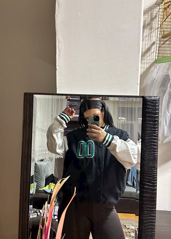 xl Beden siyah Renk Siyah Kadın Streetwear Bomber Ceket