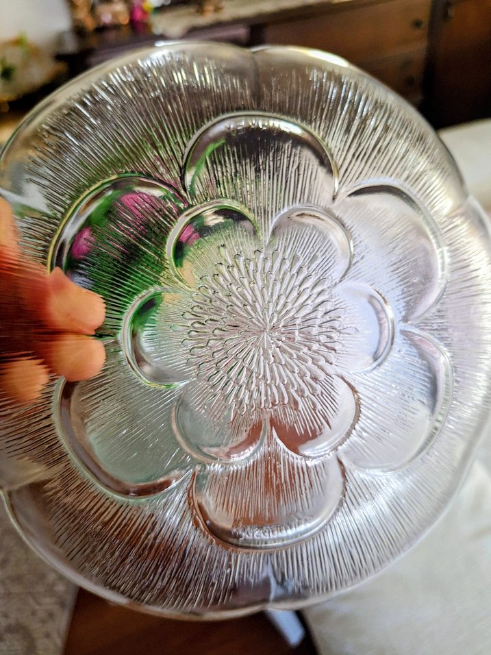 Paşabahçe Vintage gelincik model 9 adet cam tabak seti - Görsel 3