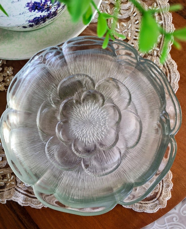 Paşabahçe Vintage gelincik model 9 adet cam tabak seti - Görsel 4