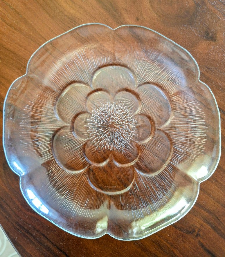 Paşabahçe Vintage gelincik model 9 adet cam tabak seti - Görsel 5