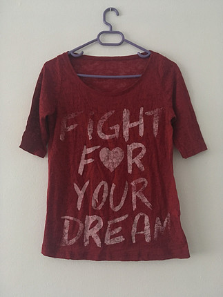 Fight for your dream yazılı bluz 