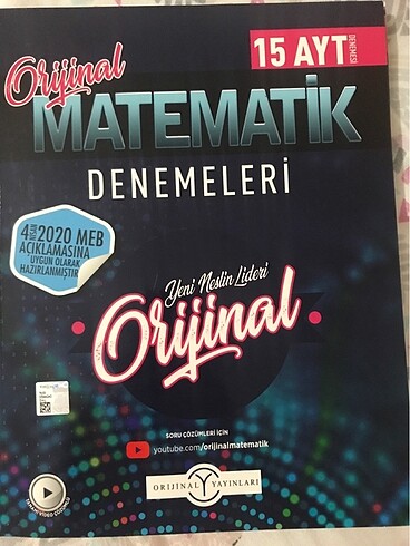 Orijinal yayınları ayt matematik deneme