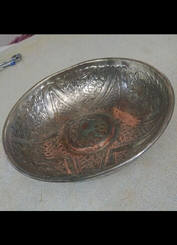 Antika bakır hamam tası