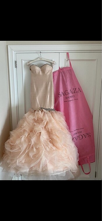Sagaza Madrid Couture - Pudra Pembesi Abiye Elbise