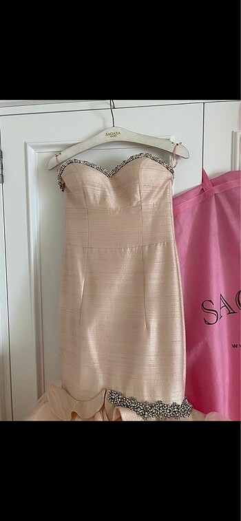 Sagaza Madrid Sagaza Madrid Couture - Pudra Pembesi Abiye Elbise