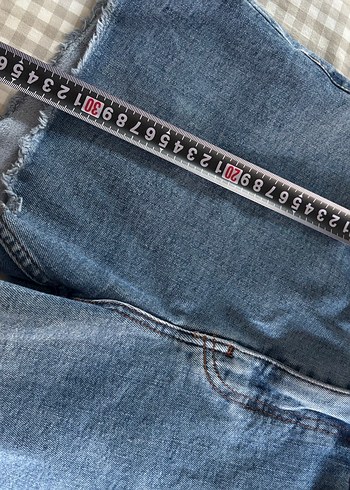 Kadın Mavi Mini Denim Şort - Görsel 5