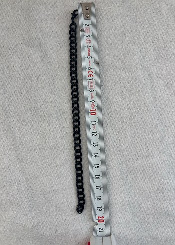 Siyah Zincir Detaylı Minimalist Bileklik - Görsel 3