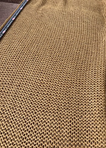 Kahverengi Örgü Bohem Kadın Şalı - Görsel 5