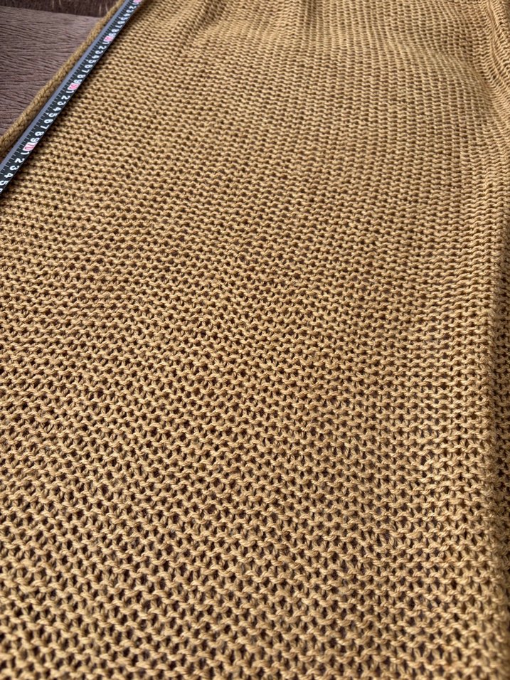 Kahverengi Örgü Bohem Kadın Şalı - Görsel 5