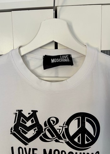 Love Moschino Beyaz Baskılı Kısa Kollu Tişört - Görsel 2