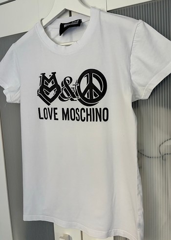 Love Moschino Beyaz Baskılı Kısa Kollu Tişört - Görsel 4