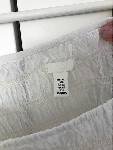 xl Beden beyaz Renk H&M beyaz yazlık bluz