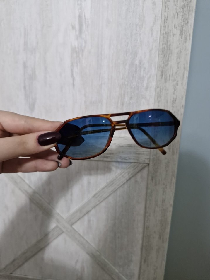 Kahverengi Transparan Retro Kadın Güneş Gözlüğü - Görsel 2